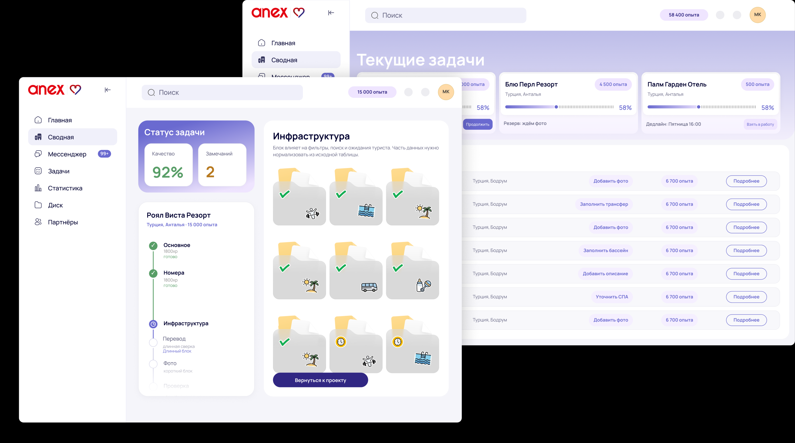 CRM-интерфейс туристического продукта